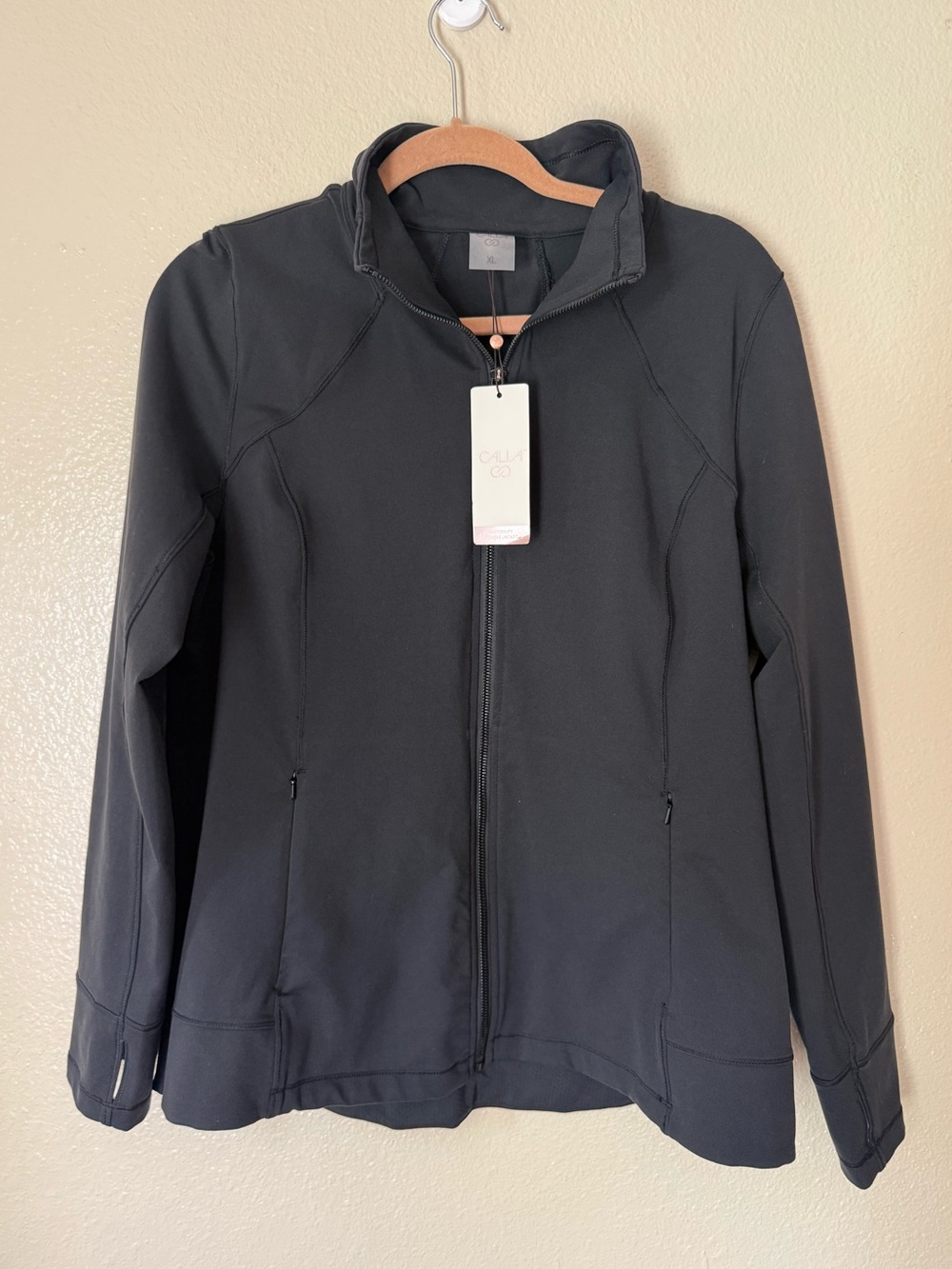 CALIA by Carrie Underwood Black Full-Zip Maternity Fitness Jacket